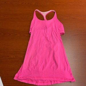 Lululemon Womens Tank Top With Built In Sports Bra Racerback Pink Small 3y